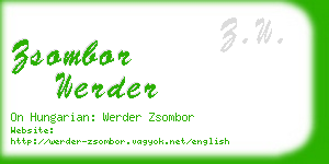 zsombor werder business card